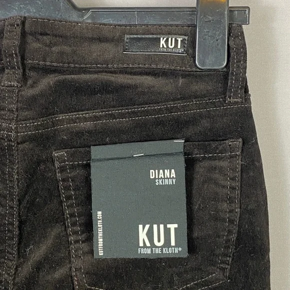 Kut from the Kloth Womens Diana Skinny Corduroy Pant In Bean Brown Size 2 - Picture 8 of 12